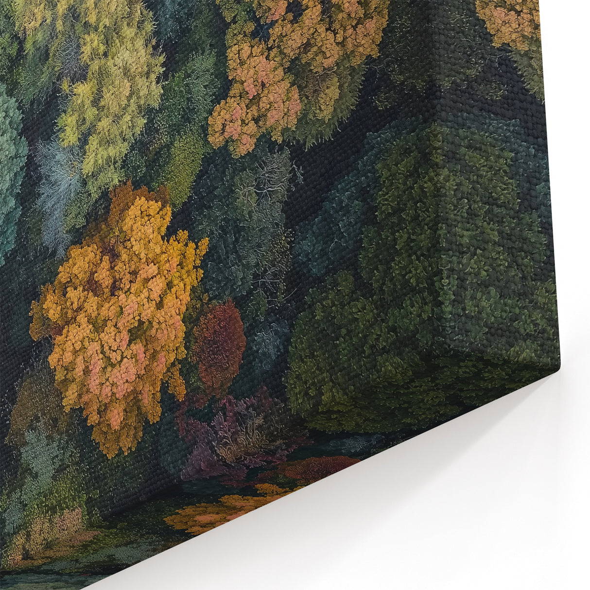 Vibrant Landscape Wall Art - Aerial View of Colorful Forest