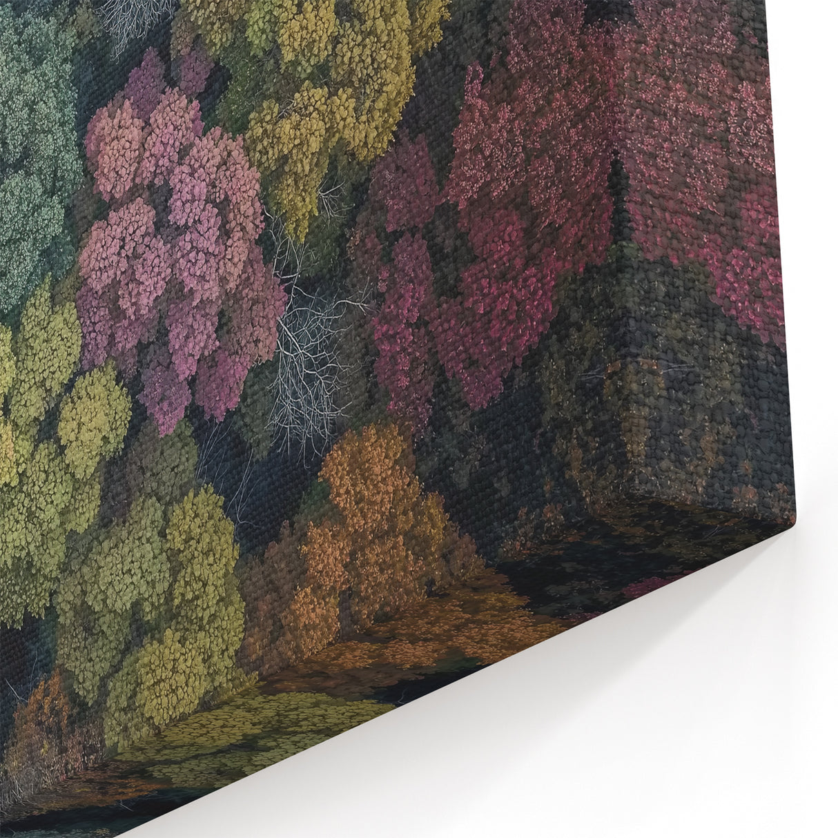 Colorful Landscape Wall Art - Aerial View of Autumn Forest