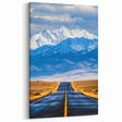 Mountain Road Wall Art - Snow-Capped Peaks and Open Highway