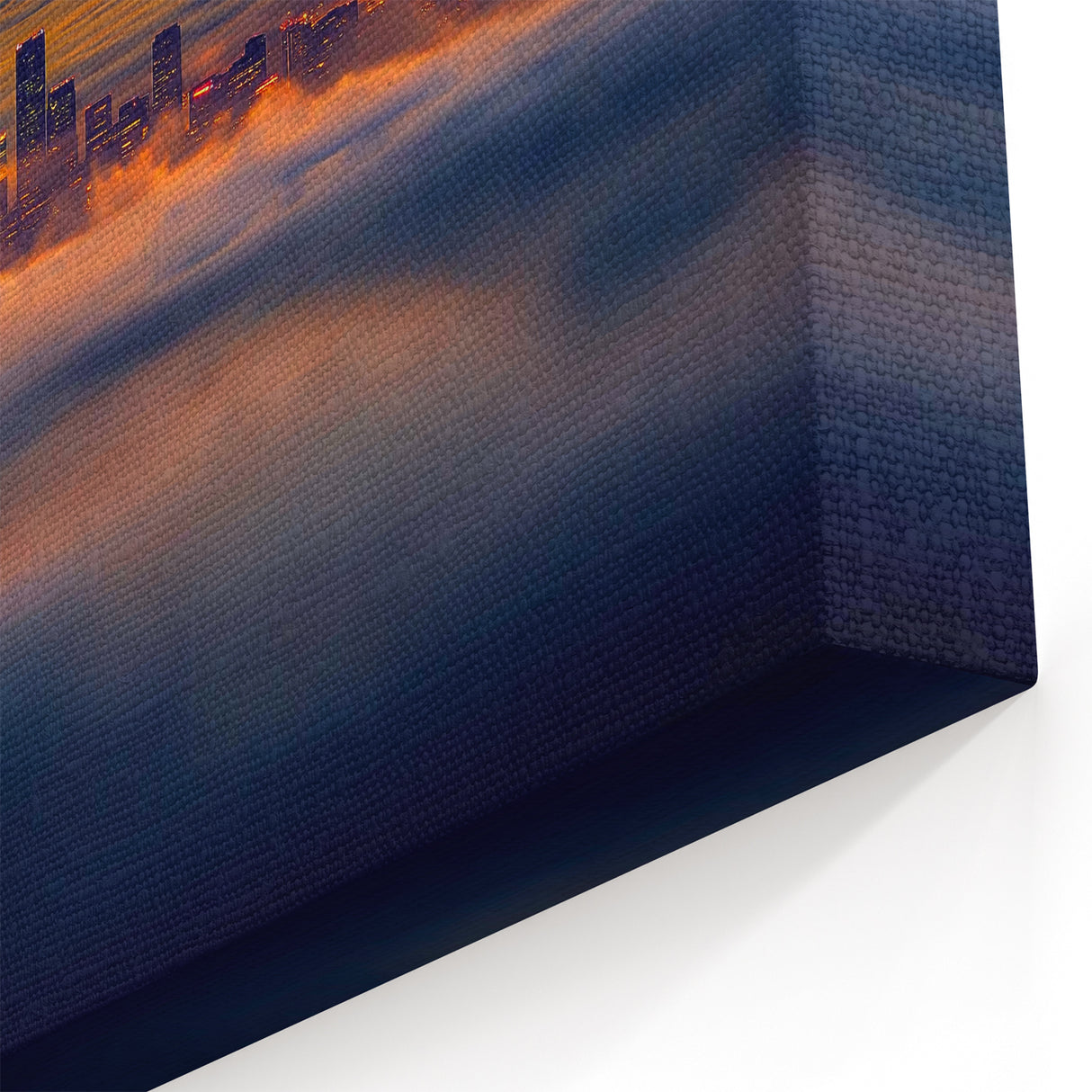 City in the Clouds Wall Art - Vibrant Skyline at Sunrise