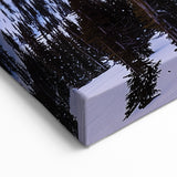 Star Trails and Snowy Mountains Wall Art - Vibrant Night Sky