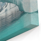 Antarctic Landscape Art - Ice Cave and Mountain View