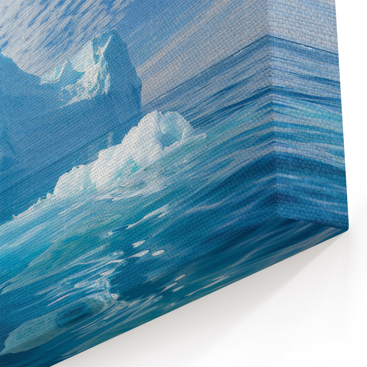 Glacier Ice Art Prints - Towering Iceberg Under Clear Skies