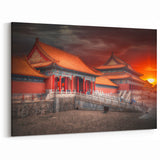 Sunset Over Beijing - Forbidden City Wall Art Print