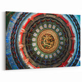 Majestic Circular Ceiling Art - Beijing Temple Design