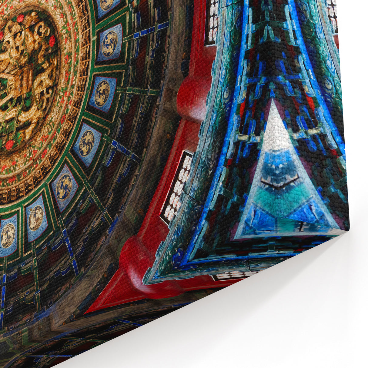 Majestic Circular Ceiling Art - Beijing Temple Design