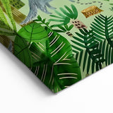 Nature-Inspired Boys Room Wall Art – Girl with Animals in Jungle