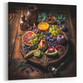 Rustic Fruit Feast - Kitchen Wall Art for a Warm Culinary Space