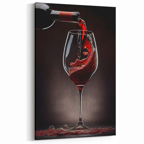 Elegant Wine Pour - Framed Kitchen Prints for Sophisticated Decor