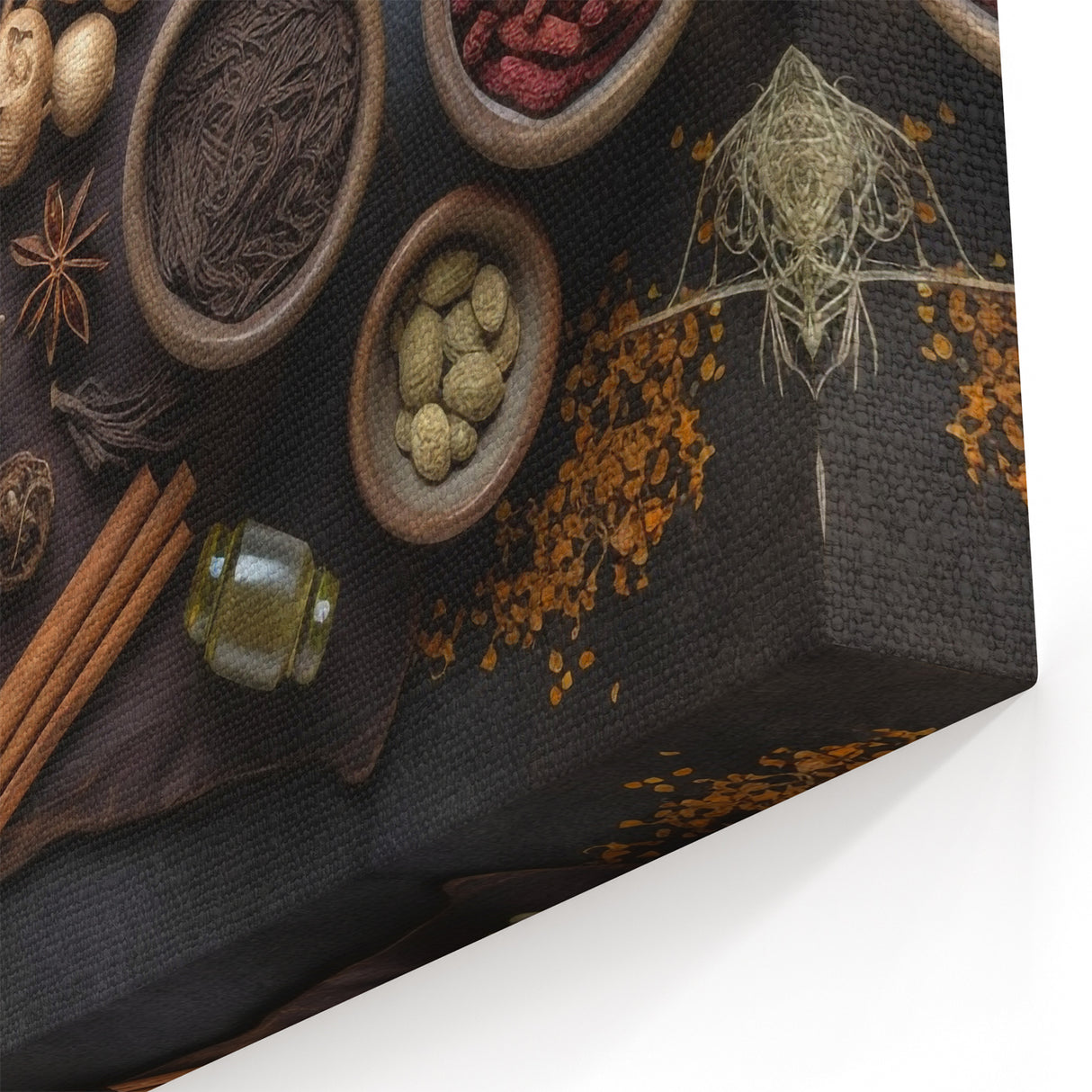 Exotic Spice Collection - Rustic Culinary Wall Art for Kitchen