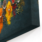 Colorful Spice Arrangement - Vibrant Kitchen Wall Art