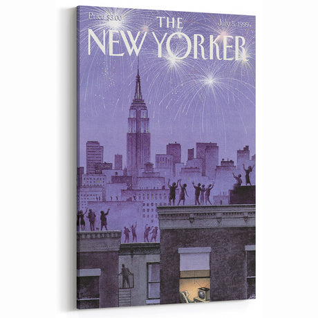 Vintage New Yorker Poster - New Year's Eve Diner Art Print