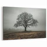 Solitary Tree in Fog Office Wall Art – Modern Corporate Decor