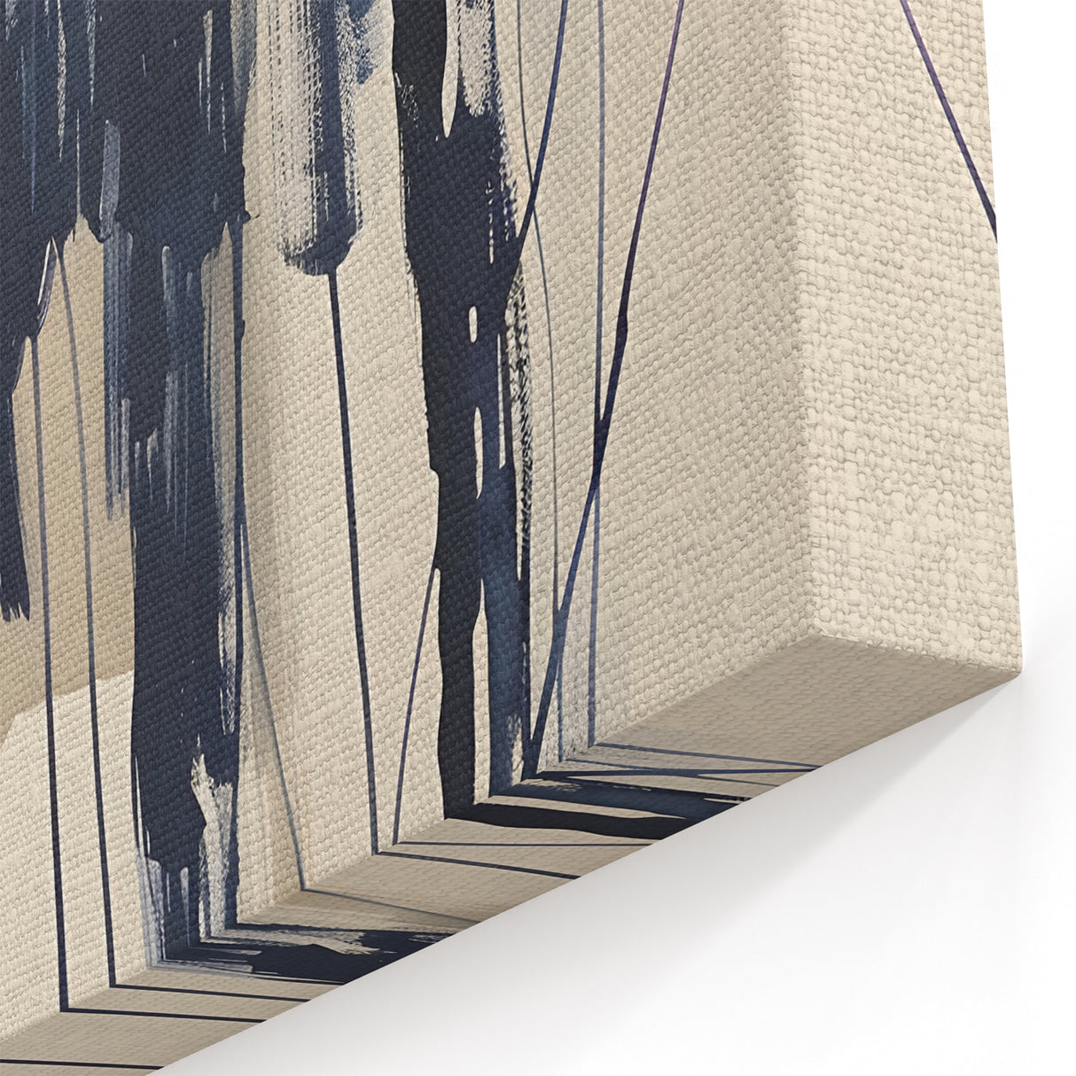 Acrylic Dining Room Artwork - Abstract Navy Blue Expression