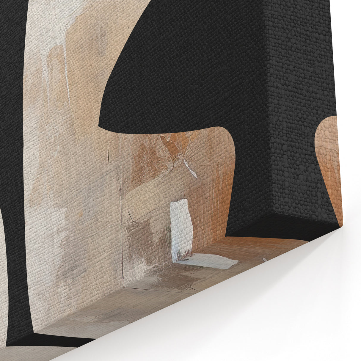 Framed Dining Room Prints - Modern Black, White & Beige Abstract