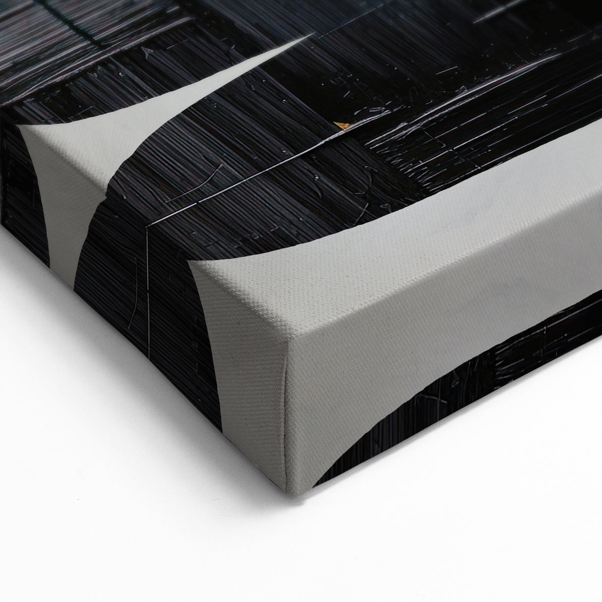 Contemporary Dining Art Pieces - Black & White Textured Abstract