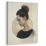 Elegant Dining Room Art Prints - Black & Beige Modern Portrait