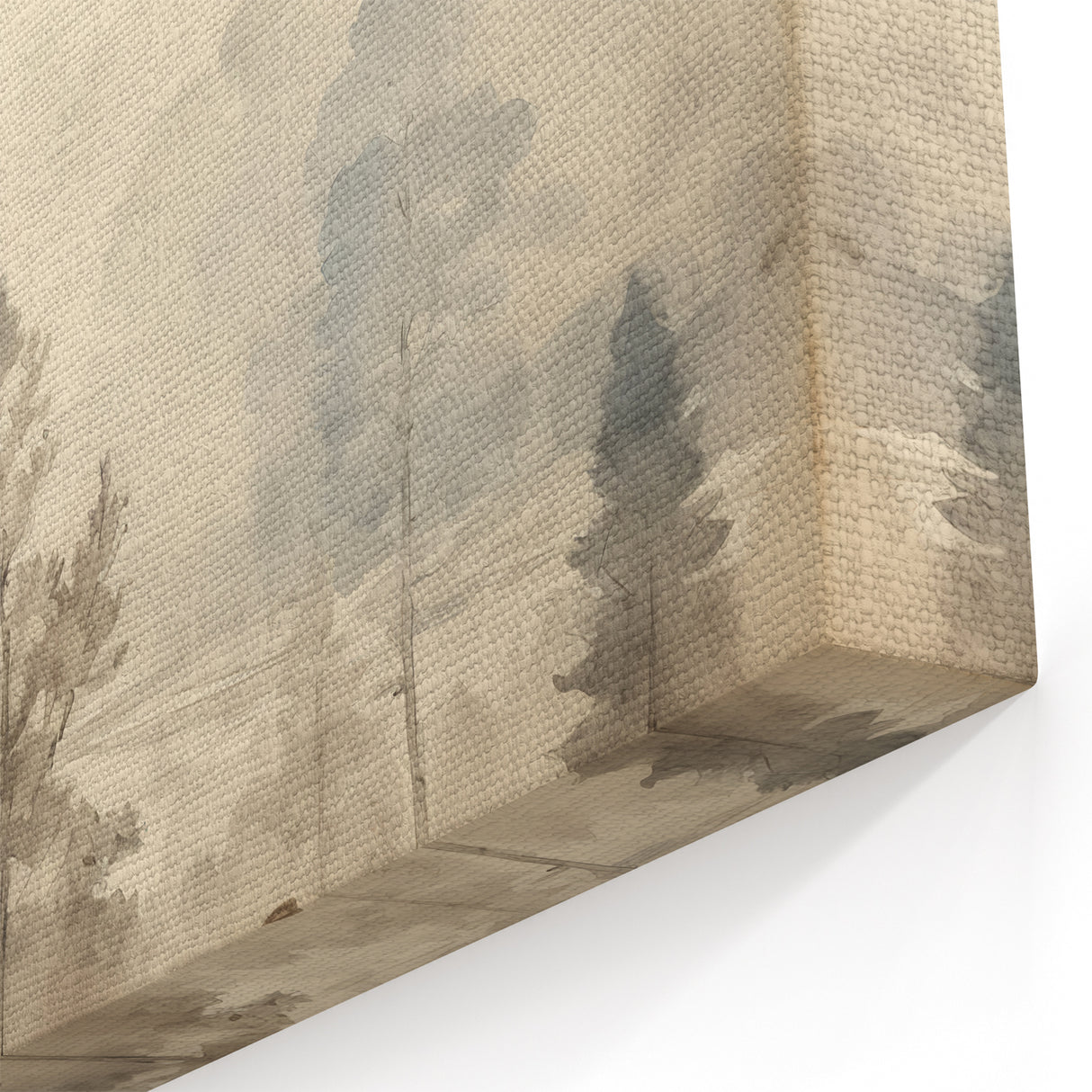 Vintage Misty Forest Art – Classic Woodland Landscape Wall Print