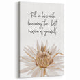 Floral Typography Art Print – Inspirational Quote on Canvas