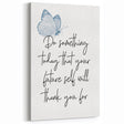 Butterfly Typography Art Print – Motivational Quote on Canvas