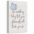 Butterfly Typography Art Print – Motivational Quote on Canvas