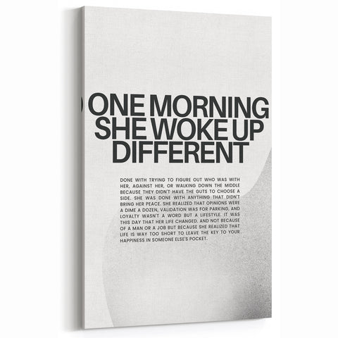 Bold Typography Art Print – Empowering Quote on Canvas