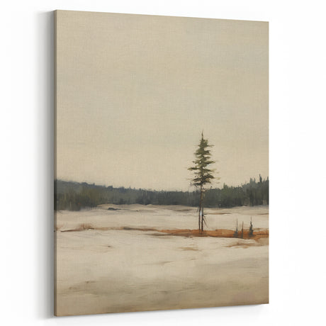 Vintage Winter Landscape Art – Classic Snowy Countryside Print