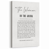 Inspirational Typography Art Print – The Woman in the Arena