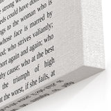 Inspirational Typography Art Print – The Woman in the Arena