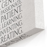 Empowerment Typography Art Print – I AM Affirmations Canvas