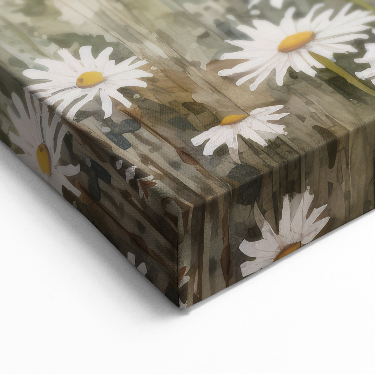 Coastal Cottage & Daisies – Vintage Landscape Wall Art