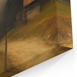 Misty Countryside Barn – Vintage Landscape Wall Art