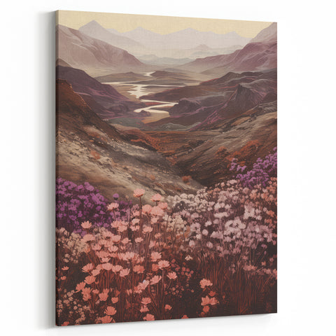 Blooming Valley Landscape – Vintage Nature Wall Art