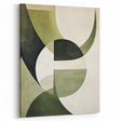 Modern Dining Room Wall Art – Abstract Green and White Canvas Print