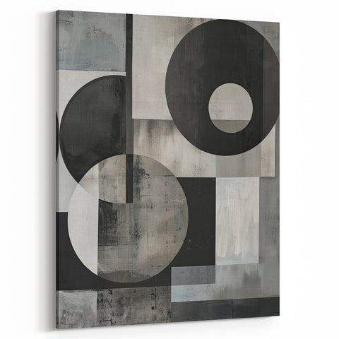 Acrylic Dining Room Artwork – Geometric Monochrome Print