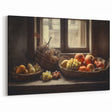 Rustic Fruit Basket - Vintage-Inspired Kitchen Wall Art