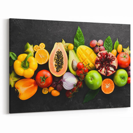 Exotic Fruit Medley - Colorful Tropical Kitchen Wall Art