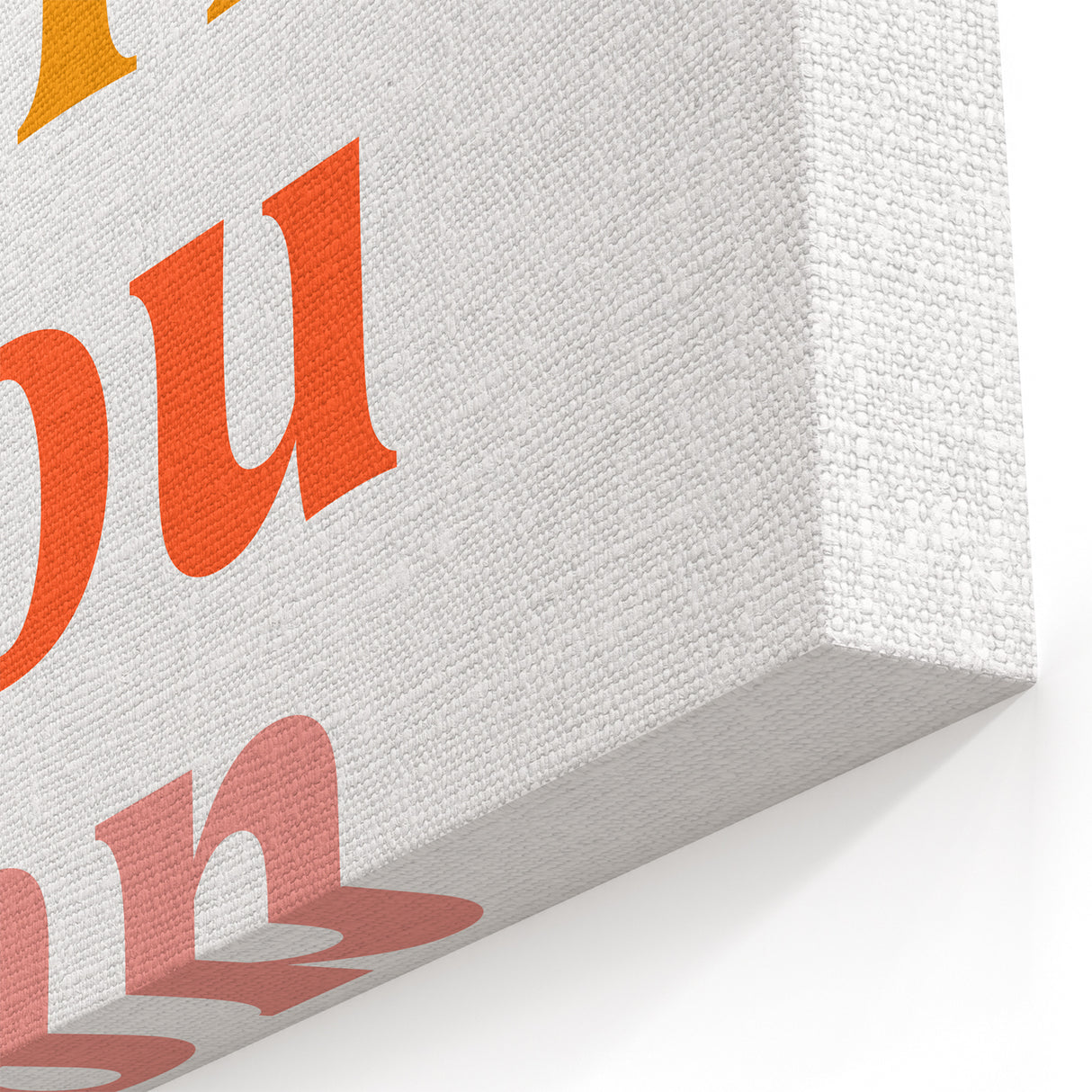 Inspirational Typography Art Print - "Yes Girl You Can" Canvas