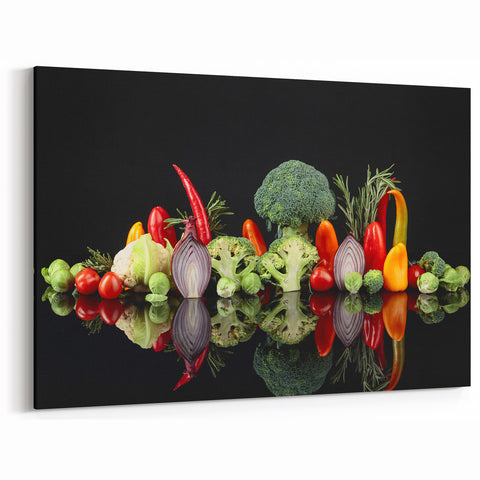 Fresh Vegetable Still Life – Modern Canvas & Framed Prints