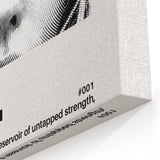 Monochrome Motivational Typography Art Print - "Seek" Canvas