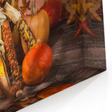 Harvest Season Kitchen Art – Rustic Pumpkin & Corn Wall Print