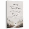 Romantic Typography Art Print - "Together They Loved" Canvas