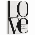 Modern Typography Wall Art - "LOVE" Inspirational Canvas Print