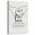 Minimalist Typography Wall Art - "Love" Definition Canvas Print