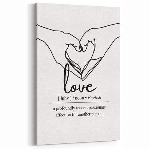 Minimalist Typography Wall Art - "Love" Definition Canvas Print