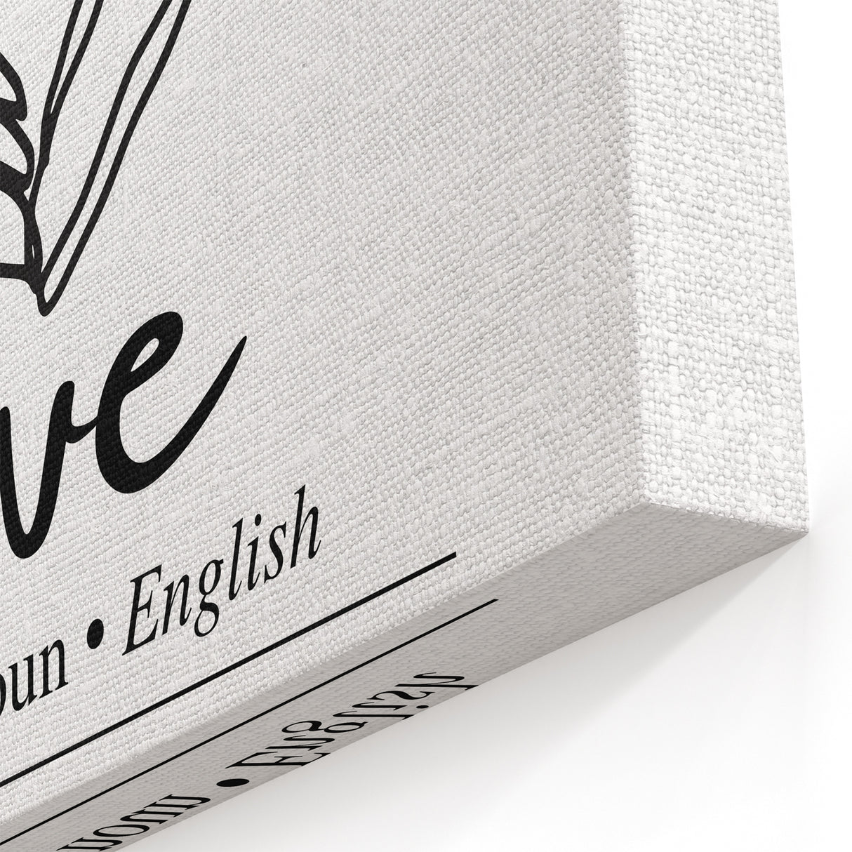 Minimalist Typography Wall Art - "Love" Definition Canvas Print