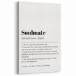 Modern Typography Wall Art - "Soulmate" Definition Canvas Print