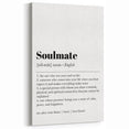 Modern Typography Wall Art - "Soulmate" Definition Canvas Print