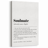 Modern Typography Wall Art - "Soulmate" Definition Canvas Print