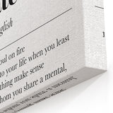 Modern Typography Wall Art - "Soulmate" Definition Canvas Print
